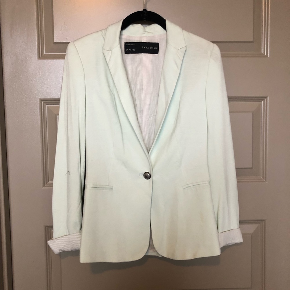 Mint green blazer